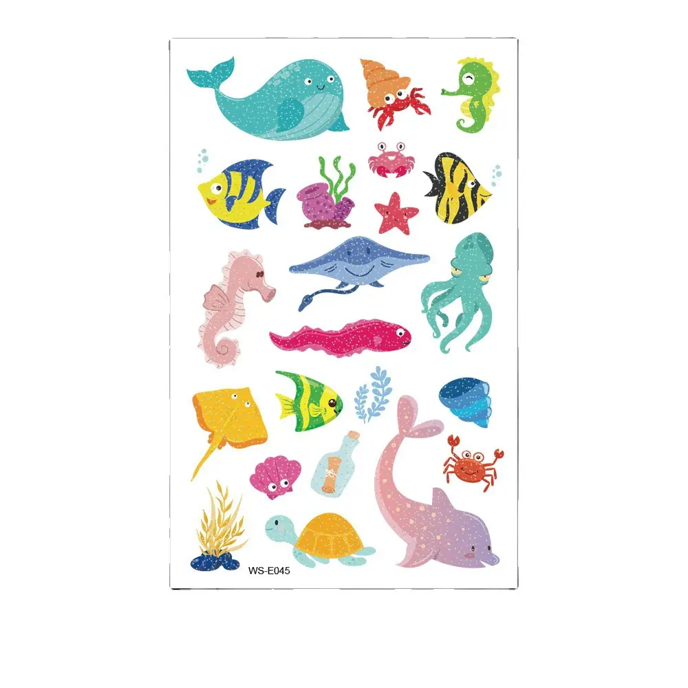 Kids Temporary Tattoos Cartoon Cute Stickers Waterproof Party Favors
