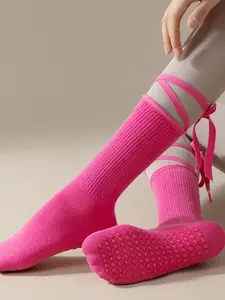 Yoga Anti-Slip Socks, Foot Grip Cross-Strap Socks, Yoga Pilates Dance Socks, Sportswear & Activewear, Small Gift Idea