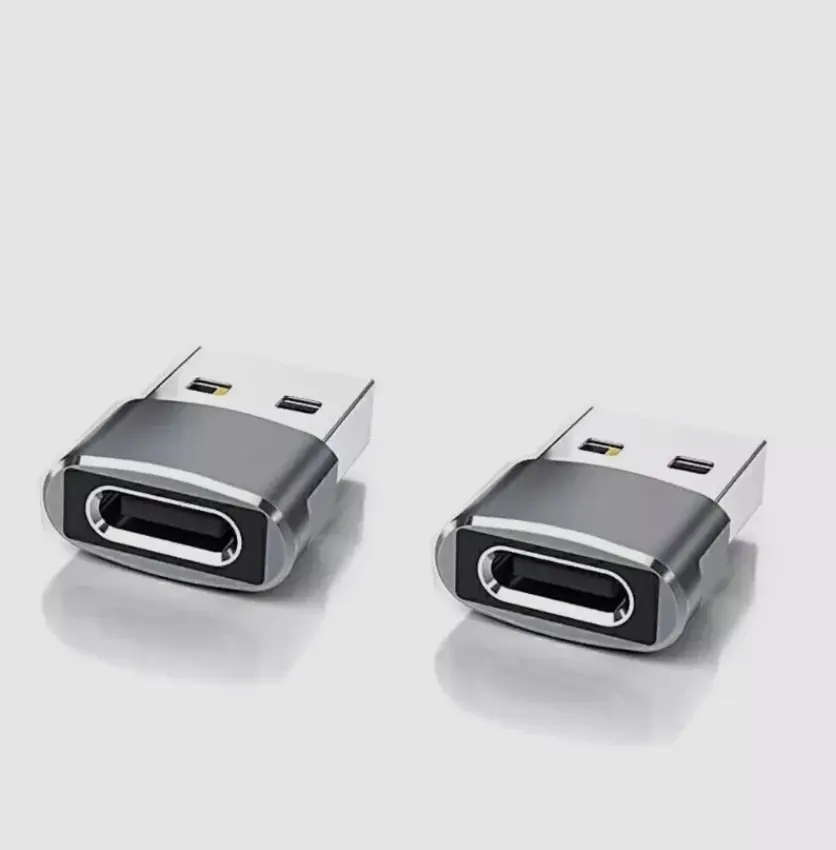 USB-to-Type-C Cellphone Adapter Plug - Pocket-Size Portable Mini Travel Charger for iPhone 13/14/15/16 Pro Max & Samsung Smartphones, Cable-Free, Supports Charging & Data Transfer