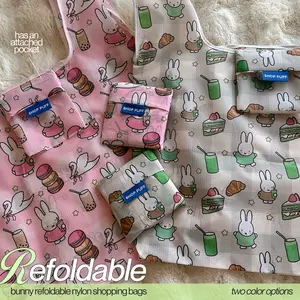 Bunny Refoldable Nylon Tote | 2 Color Options