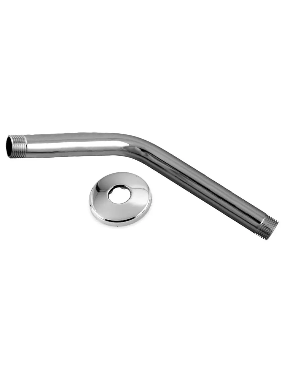 Westbrass D302-1-62 .5 in. x 10 in. Shower Arm with Sure Grip Flange - Powder Coat Flat Black