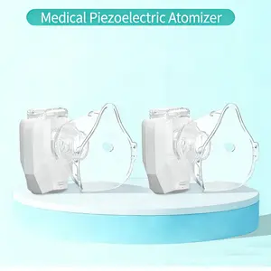 2PCS Handheld Ultrasonic Nebulizer, Portable Home Nebulizer, Rechargeable Mesh Nebulizer, Includes Face Mask and Mouthpiece, Features a Compact and Self-Cleaning Design, Suitable for Home Use, Travel, and Respiratory Assistance