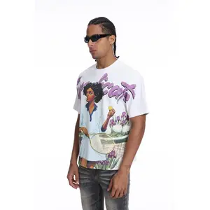 Syndicate 'Serena' Oversized Cropped T- Shirt (White) SYN_TEE 9