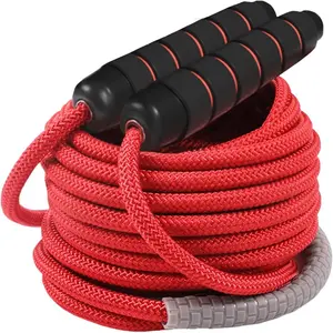 23 FT Long Jump Rope for  Adults,Double Dutch Jump Rope,Adjustable Skipping Ropes with High-strength Nylon Braided Rope Core,360?Rotation Not Entangled,Long  for 4-6 Jumpers.Red