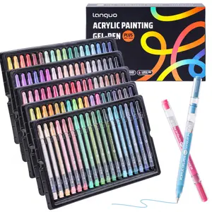 Acrylic Gel Pens for Coloring Books, Quick Dry, 1.0mm Fine Point Gel Marker Pen for Diary,Card,DIY,Coloring, Doodling, Scrapbooking Supplies Stackable colors, Acrylic Gel Pen