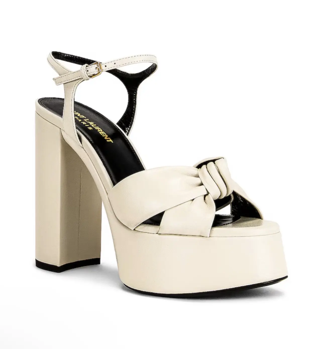 Saint Laurent Leather Bianca Platform Heels Size 40.5