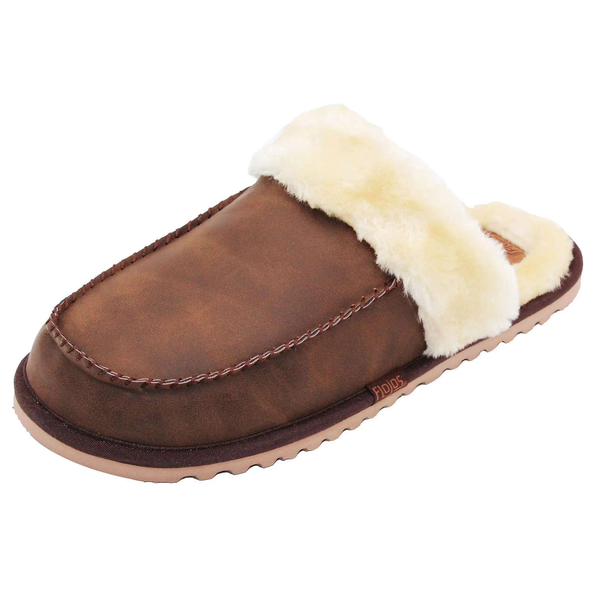 Flojos Unisex Faux Shearling Lined Slipper - Lynx