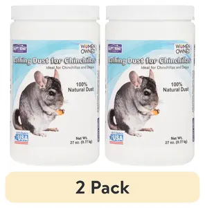 (2 Pack) Happy Home Pet Products Chinchilla Bathing Dust, Small Animal Habitats, 27 Oz