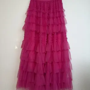 #171 Luna Sparkle pink  Ruffled Tulle Skirt for Women's Fashion