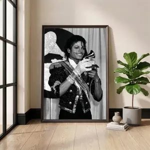 Michael Jackson Poster, 1984 Grammy Print, King of Pop Wall Art, 80s Music Print, Vintage Pop Culture Decor, Music Studio Art