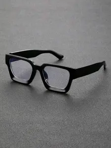 Men's Small Frame Reading Glasses, Blue Light Blocking, Casual All-Over Print, Square Frame, Suitable for Daily Use, Work, Fashion Accessories