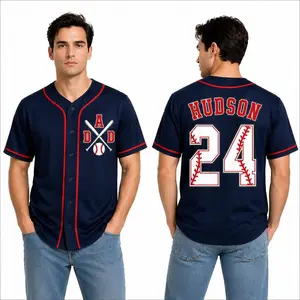 Custom Baseball Dad Jersey, Personalized Name and Number Baseball Shirt, Dad Game Day Jersey, Sports Dad Gift, Father’s Day Gift