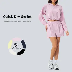 Tenwolf Women’s Quick-Dry Sun Protection Set: Hooded Jacket + Loose Shorts — Summer Sports, UV Protection, Highly Practical