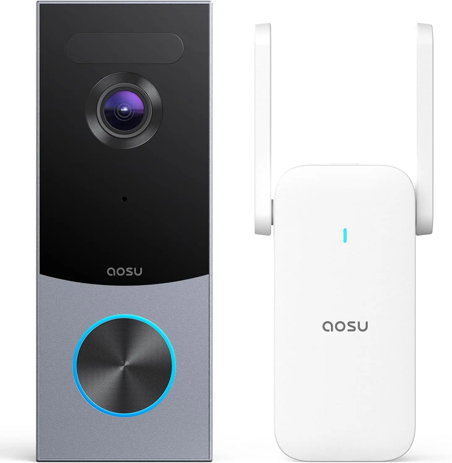 Aosu 5MP Resolution Video Doorbell Camera, 5MP Ultra HD Wireless-Wired Home Security Camera