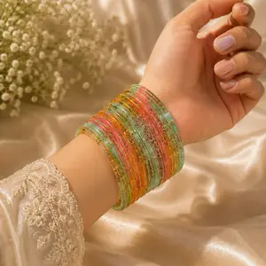 Women's Size 2.4 Glass Bangles - Elegant Bracelet, Trendy Jewelry, Fashionable Accessory, Decorative Hand Ornament for Parties, Casual Wear, Elegant Jewelry Bracelet
