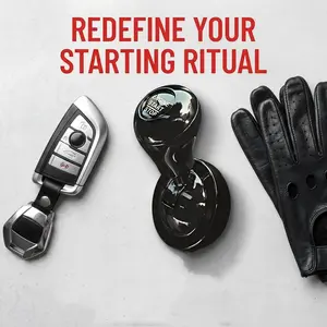 Universal One-Key Start Rod, Car Push Starter Easter Creative Button Cover Joystick, Cool Engine Ignition Car Interior Accessory