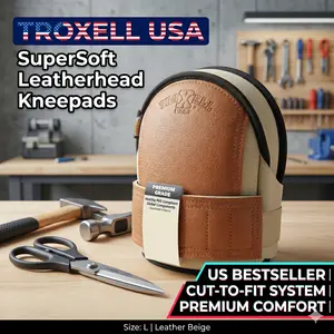 TROXELL USA SuperSoft Leatherhead Work Safety Kneepads for Home Improvement, Security & Safety Tasks
