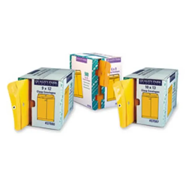 Kraft Clasp Envelopes - W-Dispenser Carton - 10x13in - 250-CT - Durable Double Prong Metal Clasp - Gummed - for Home Use, 10 X 13