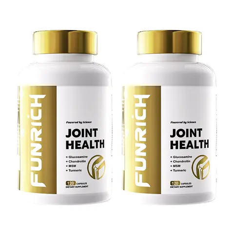 【2-PACK】FUNRICH Joint Support Supplement for Adults - Natural Supplements with Key Ingredients Glucosamine, Chondroitin Boost, Turmeric + MSM, 2-Month Supply