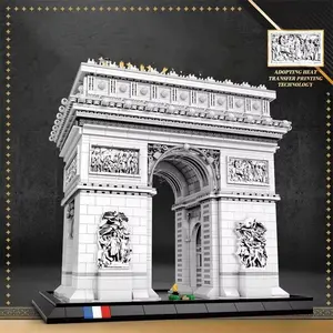 Arc de Triomphe Model Building Blocks, 3718pcs Paris Landmark Building Assembly Toys, Creative Building Block Decorations, Gift for Friends & Lovers