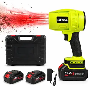 SEEVOLX 24V Cordless Leaf Blower Kit with 2 Batteries Charger and Hard Case for Yard Garage Patio and Car Cleaning