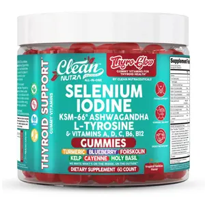 Clean Nutra Selenium, Iodine, KSM-66, Ashwagandha, L-Tyrosine & More for Thyroid Support & Energy Metabolism Gummies – Thyro Glow