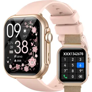 Women's Smart Watch with 1000mah Battery, 100-Day Wear Time, Bluetooth-compatible Calls & Health Monitoring, Compatible with iOS/android Devices, Multifunctional Smartwatch