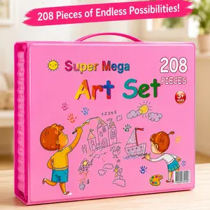 208pcs Super Large Art Set for Kids, Colorful Art Supplies, Coloring Supplies, Crayons, Colored Pencils, Markers, Perfect Gift for Children