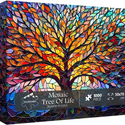 1000 Piece Jigsaw Puzzle For Adults - "A Peaceful Town" Challenging Art Puzzle, 28x20 Inches - View #9