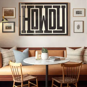Howdy Typography Art Print, Western Decor, Southwestern Wall Art, Modern Southern Home Poster, Type Design, Ranch Wall Decor Poster No Frame