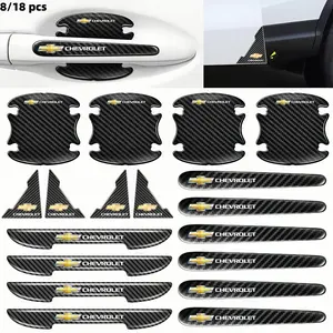 Chevrolet Car Door Handle Protector Set, Anti-Collision & Scratch-Resistant, Fits All Chevrolet Models, Automotive Decoration Accessories