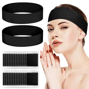 30PCS Disposable Spa Facial Headbands, Stretch Soft Skin Care Hair Band with Adjustable Magic Tape, Non-Woven Fabric Esthetician Headbands for Women Salon Travel Makeup Spa Headwraps