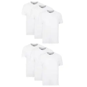 Hanes Men's Value Pack White Crew T-Shirt Undershirts, 6 Pack