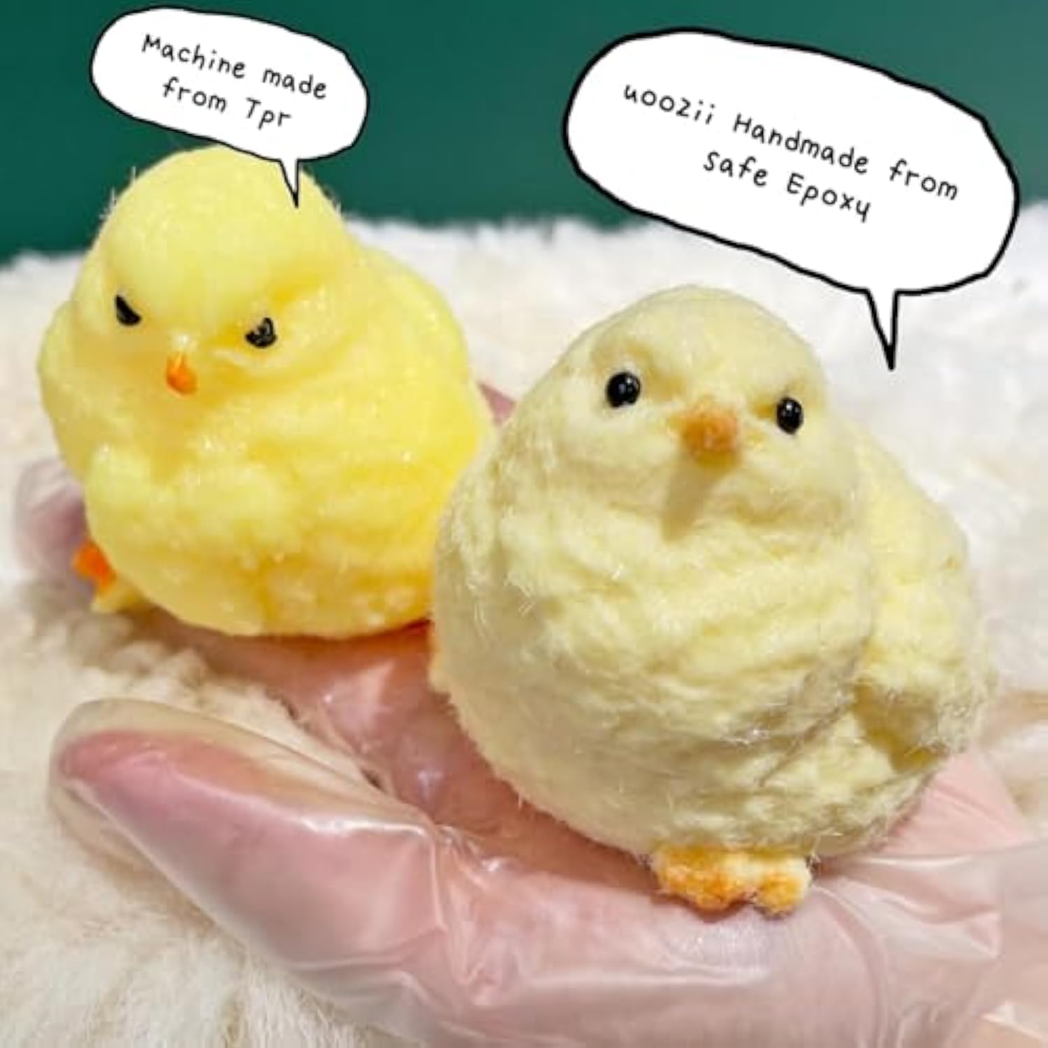 2025 New Gifts 2 Pack - Handmade Chick Squishy Toy Super Soft Squishy Silicone Squeeze Toy Stress Relief, Fidget Toy for Adults Kids Boys Girls Adult Toys TABA