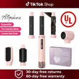 ATOPSKINS 5-in-1 Air Styler LiteStyle Blow Dryer Hair Tool for US Users - Plastic Attachments, Ultra-Lightweight, Straightener, Curler, Frizz Control, 203°F Zeroheat Non-Aggressive Styling (Hair Tools Included)