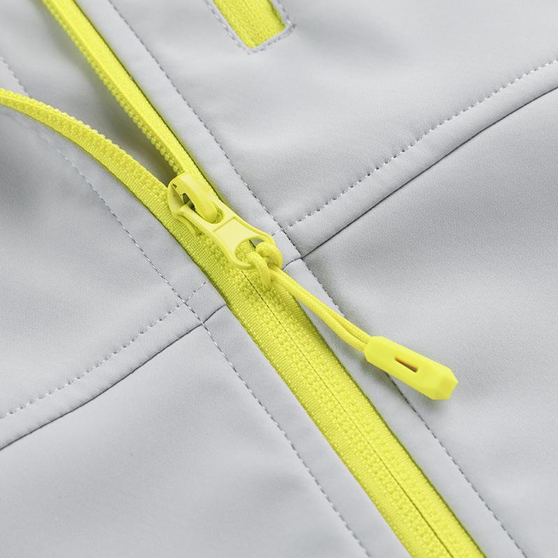 Women's Pastel Color Block Outdoor Jacket, Slim Fit Hooded Sporty Windbreaker, Lightweight Activewear Coat with Contrast Zipper for Spring & Autumn