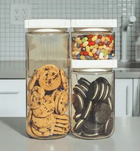 Cliik - Magnetic Stackable Container Set - Organize, Store, and Display with Ease - 3, 6, or 9-Pack Tritan Plastic Storage Containers