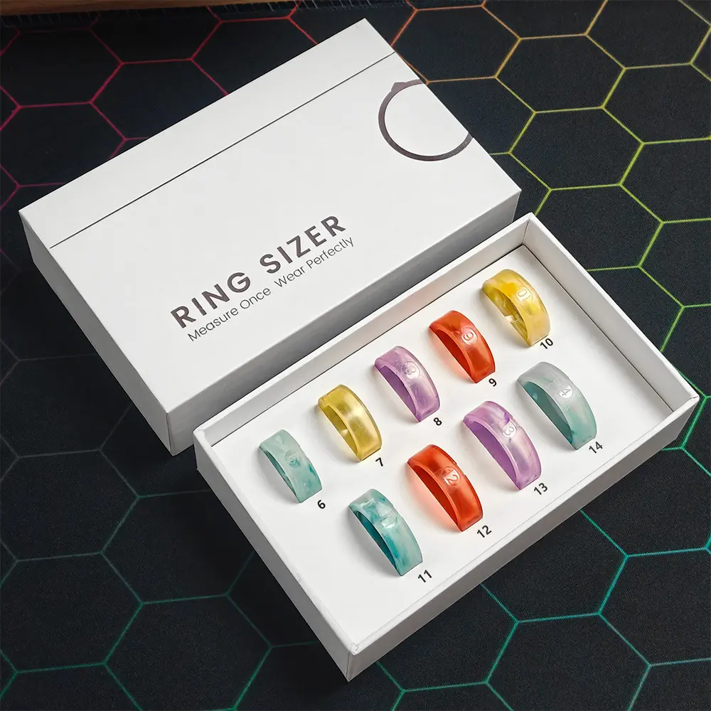 Smart Ring Sizing Kit - Size Before You Buy,  9 Sizes 6-14, Accurate Fit Tester