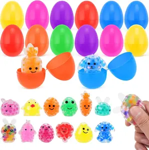 12 Pack Prefilled Easter Eggs with Squeeze Toys Inside, Easter Basket Stuffers Easter Egg Fillers, Gift Exchange and Party Favors