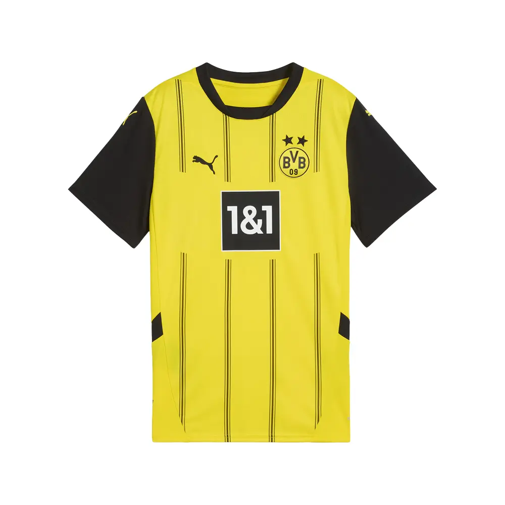 PUMA Womens Bvb Home Crew Neck Replica Jersey Casual - Yellow