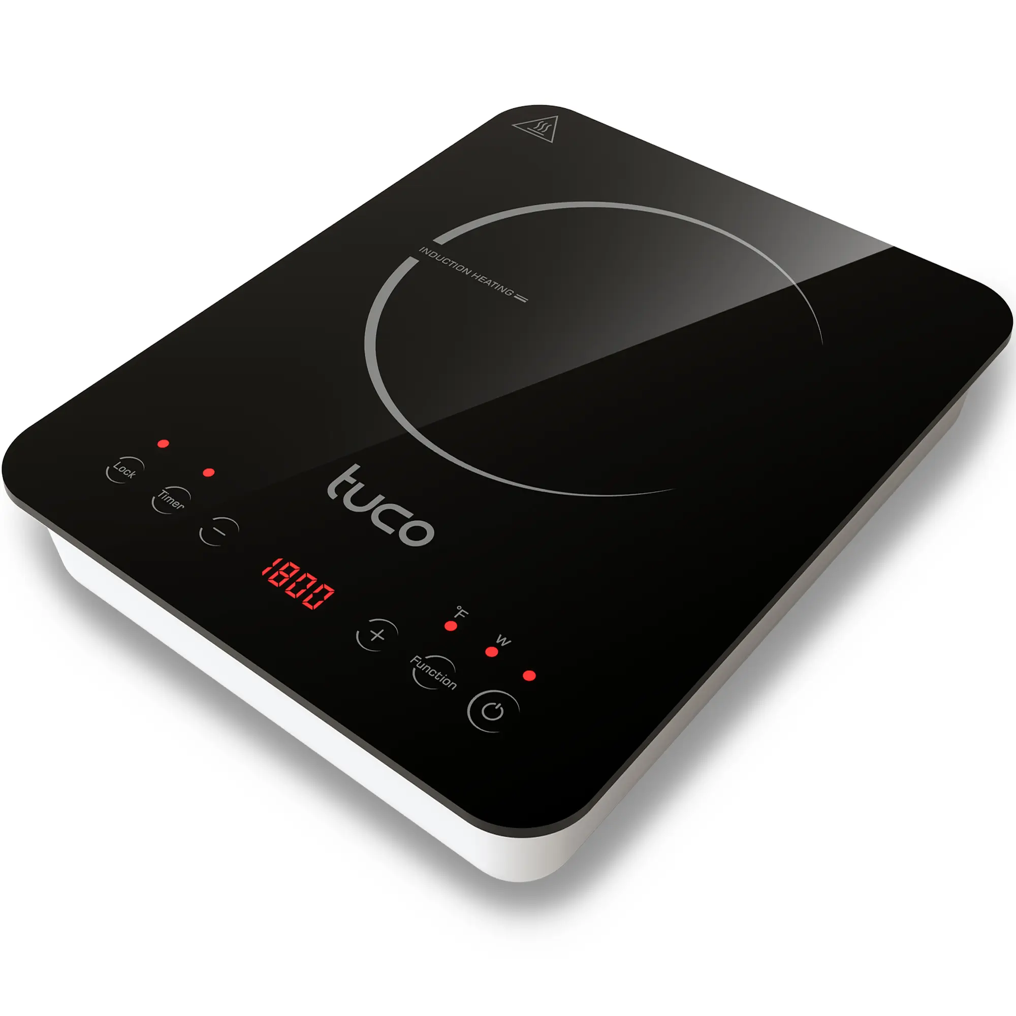 TUCO Portable Induction Cooktop Burner Hot Plate Electric Stove with Shatter-Proof Ceramic Glass, LCD Sensor Touch, ETL Certified, 20 Cooking Modes, 1800 Watts