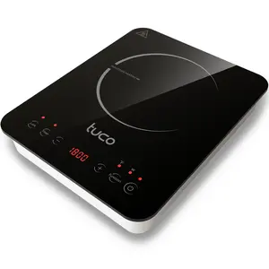 TUCO Portable Induction Cooktop Burner Hot Plate Electric Stove with Shatter-Proof Ceramic Glass, LCD Sensor Touch, ETL Certified, 20 Cooking Modes, 1800 Watts