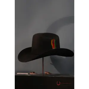 RDR Copa Alta 10X Negro Black Cotton Cowboy Hat Structured with Embroidery Trendy Cap Special Materials Unique Style Free Texana Case Included