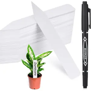Plant Labels, Outdoor Waterproof Garden Markers, Plastic Nursery Seed Plant Tags with Bonus a Permanent Marking Pen, Gardening Gifts for Women Men 120PCS