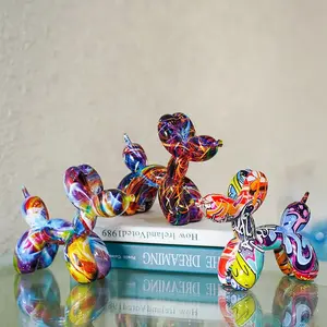Colorful Resin Balloon Dog Figurines