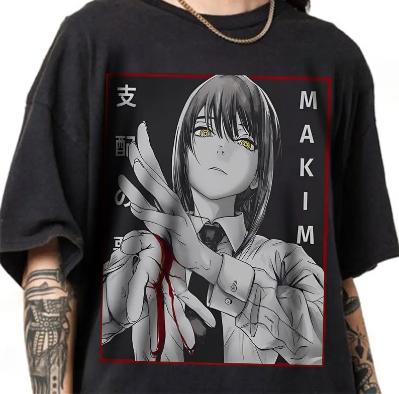 Remera Makima Chainsaw Man Anime Lovers Shirt, Anime Otaku Shirt, Graphic Tee