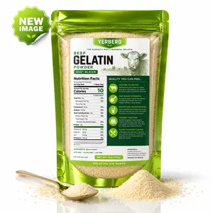 Yerbero - Premium Unflavored 300° Bloom Beef Gelatin Powder 4oz (114g) | Thickening Agent | Grenetina en Polvo Sin Sabor | Swiftly Solidifies, Stabilizes, and Enhances for Culinary & Baking Endeavors.
