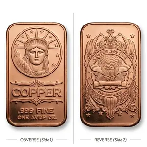 1 oz. Statue of Liberty Copper Bullion Bar