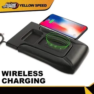 Fit For 2001-2007 Chevrolet Center Console Lid Wireless Charging Armrest Black