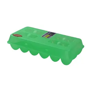 Egg Carton Plastic, Green - Holds 18 Eggs